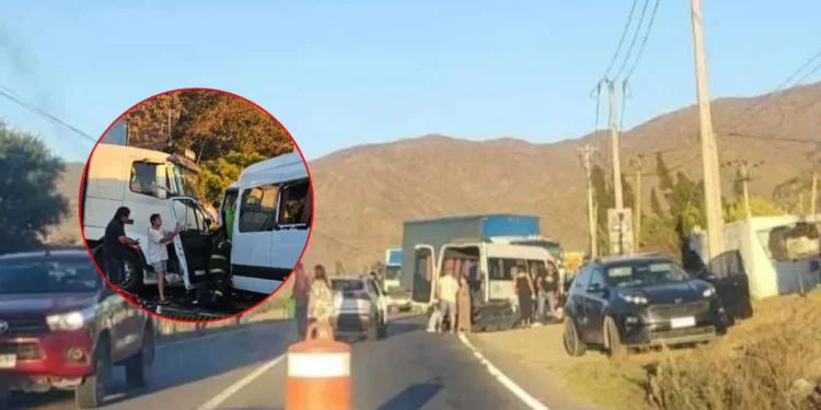 Grave accidente de tránsito en Ruta CH-41 dejó al menos 12 personas lesionadas