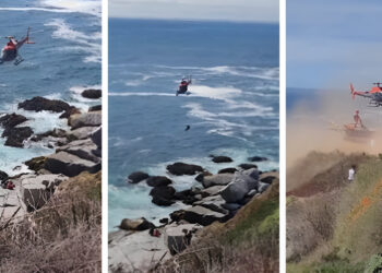 Quintero: Surfistas y helicóptero naval salvaron a persona que cayó en los acantilados