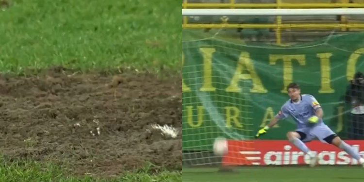 [VIDEO] Insólito: Agujero en la cancha permitió gol de la victoria en liga de fútbol europeo